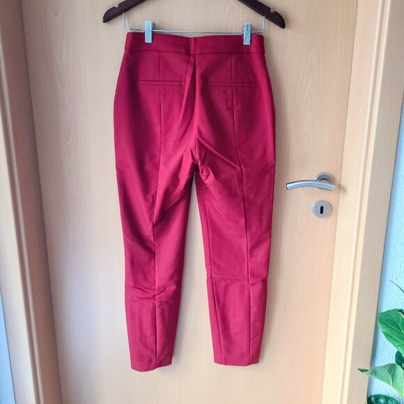 Express Maroon Red Stretch Ankle High Rise Trouser Pants Women's Size 2 Regular - Picture 6 of 7